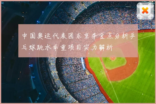 中国奥运代表团东京夺金点分析乒乓球跳水举重项目实力解析